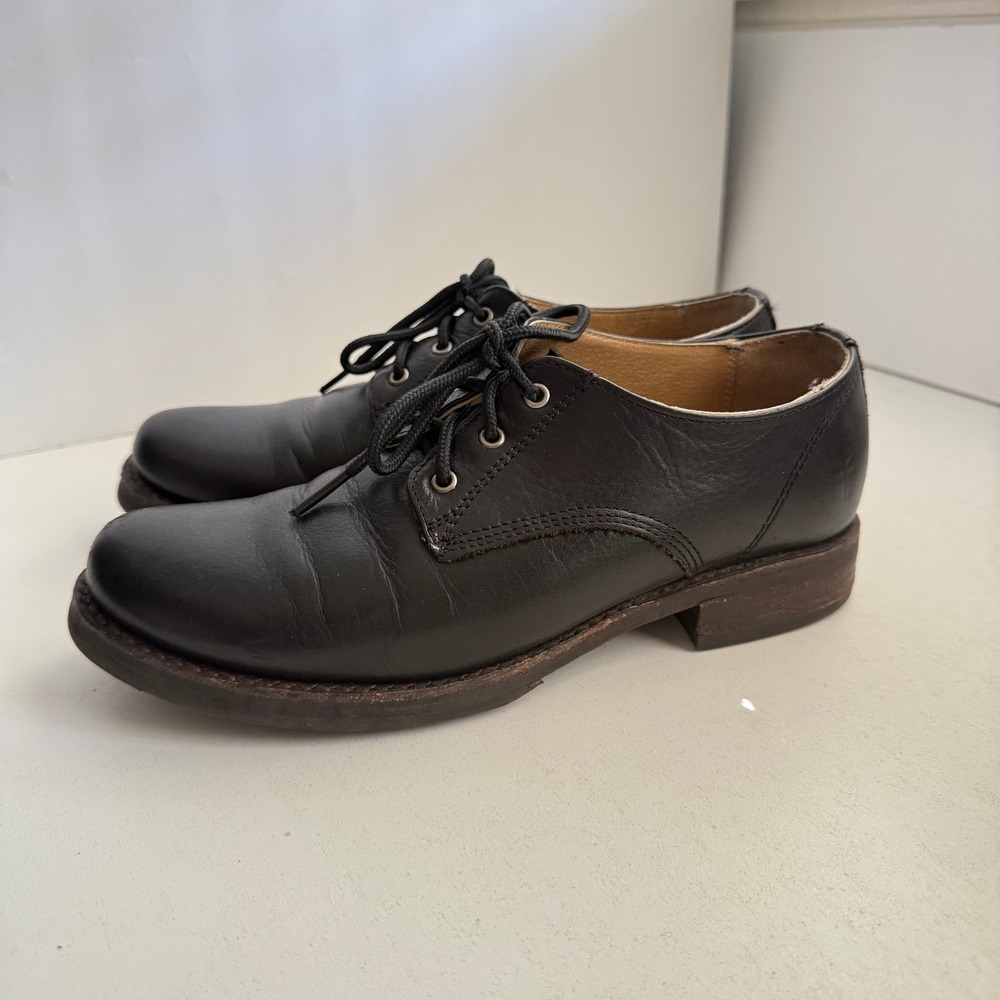 Frye Veronica Oxford Black Leather Lace Up Shoes 72272 Womens Size 7 M - Picture 5 of 10